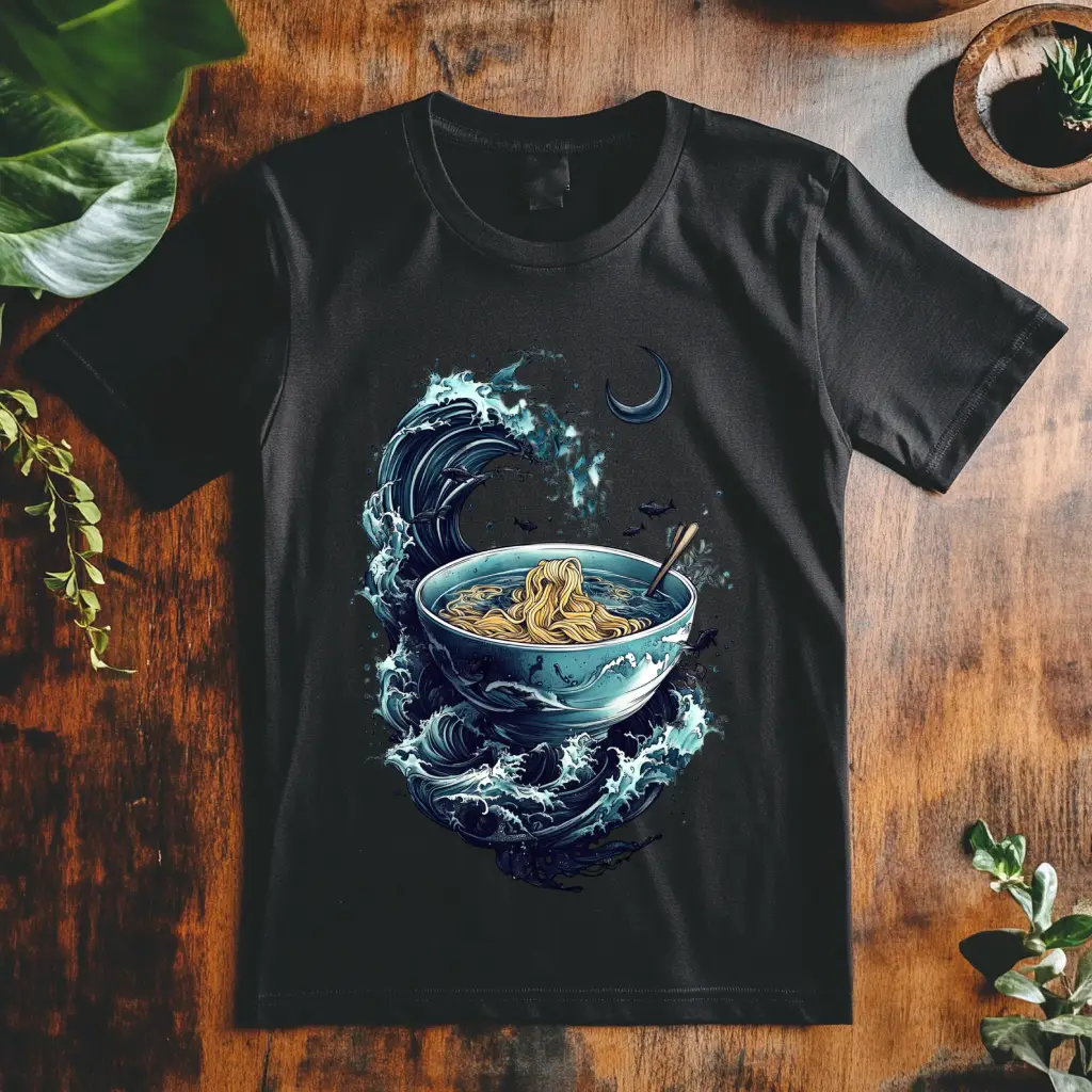 Dámské tričko - Ramen teplo přístav