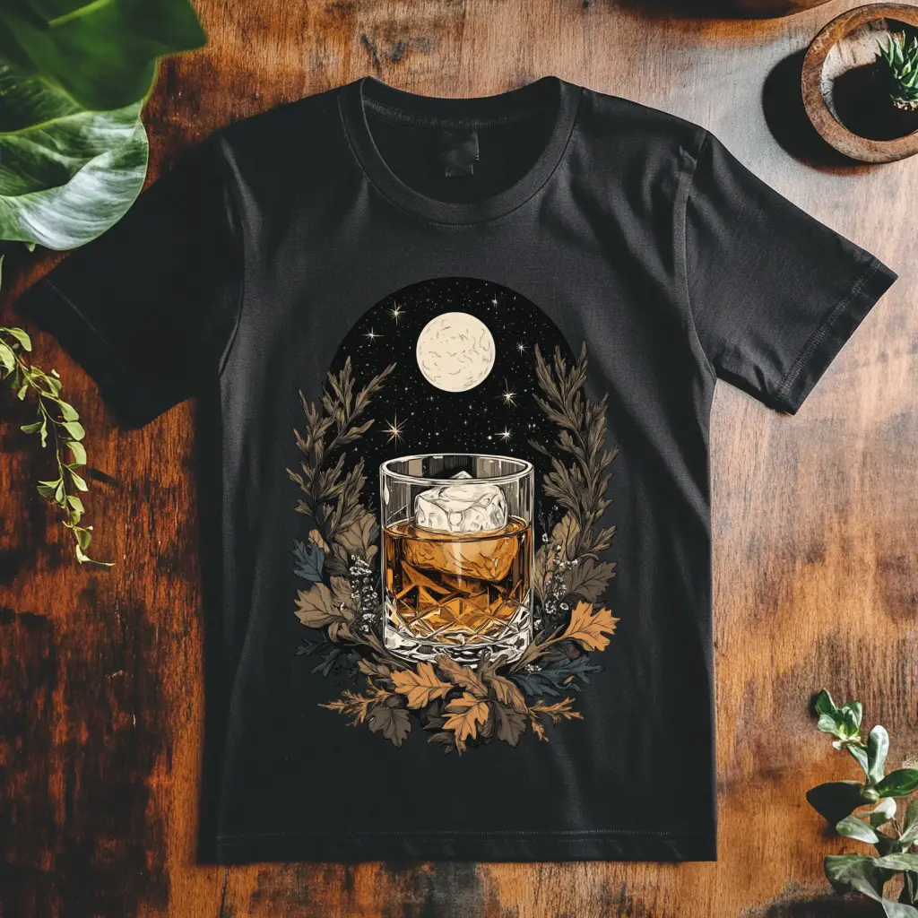 Dámské tričko - Whiskey jantarový odlesk