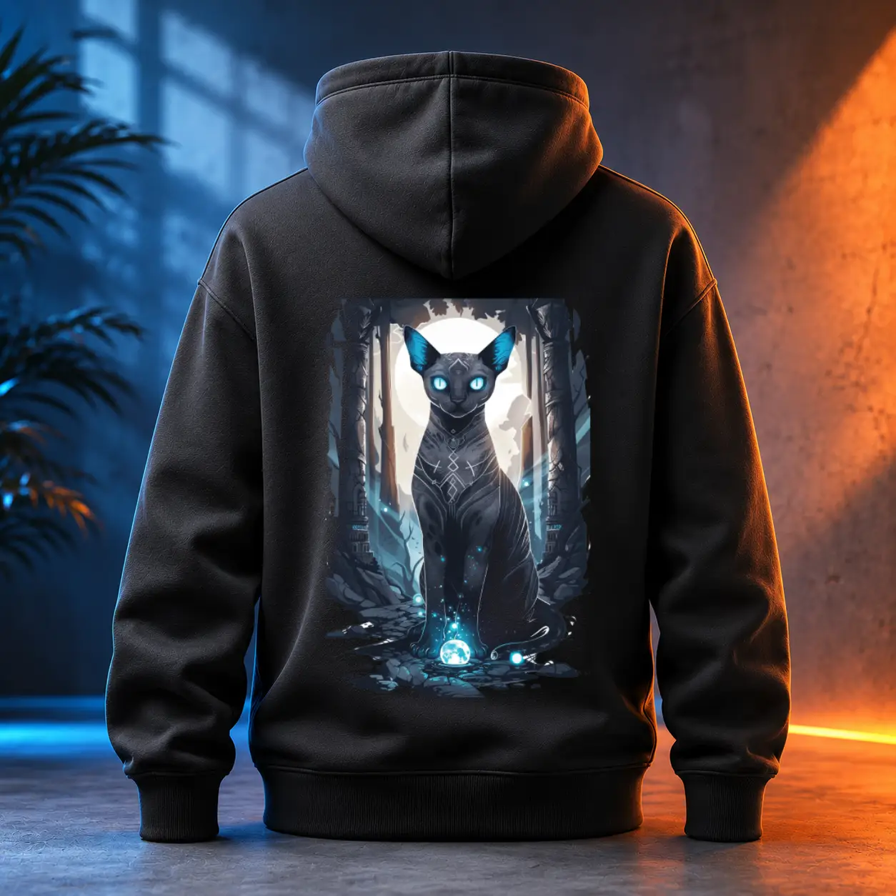 Unisex mikina - Moonlit Cat
