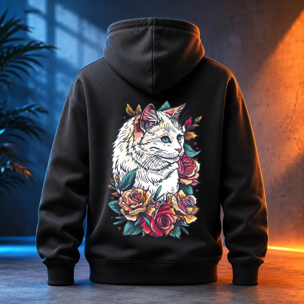 Unisex mikina - Petal Cat