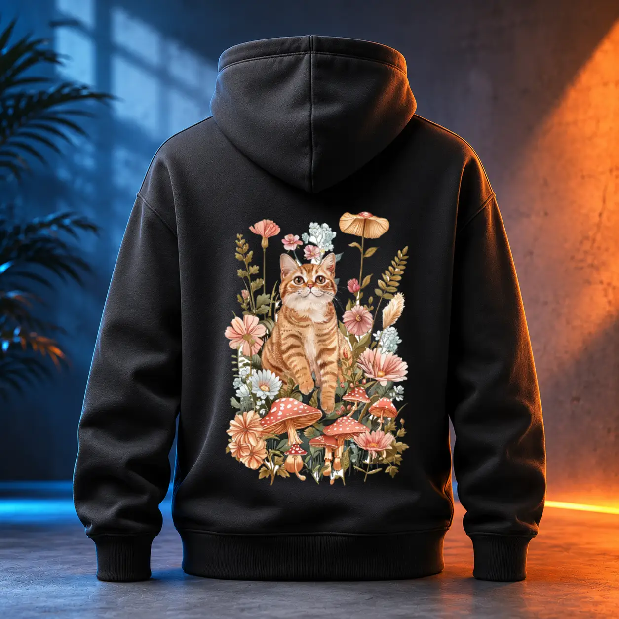 Unisex mikina - Flower Cat