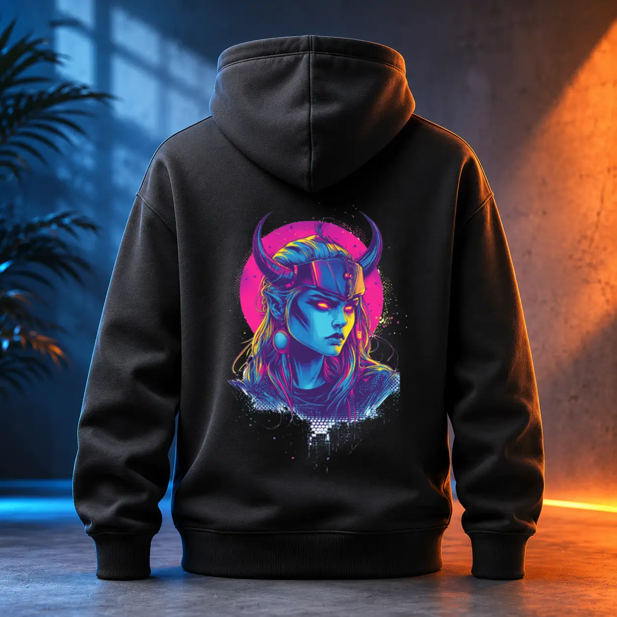 Unisex mikina - Neonová Vikingská královna