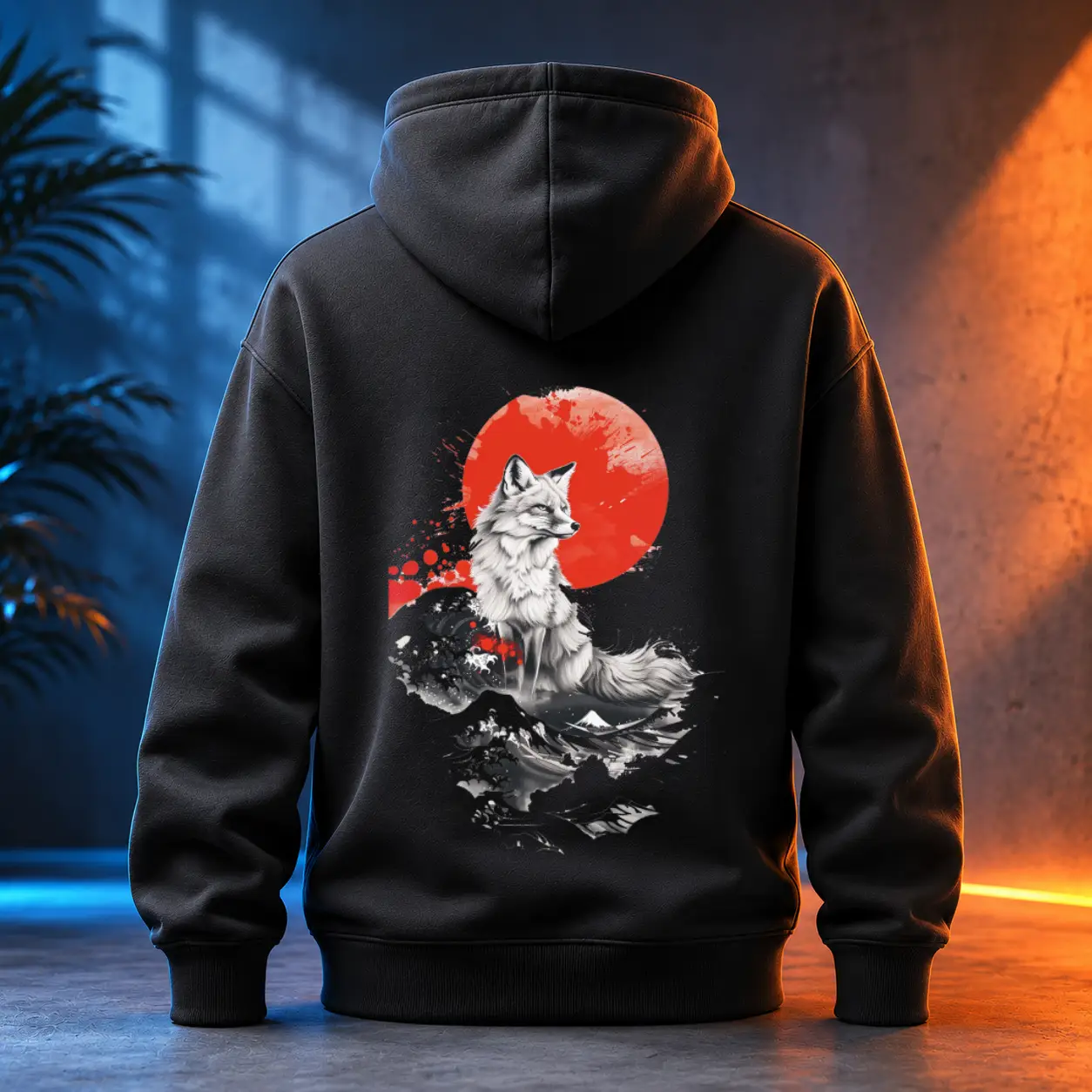 Unisex mikina - Měsíční liška