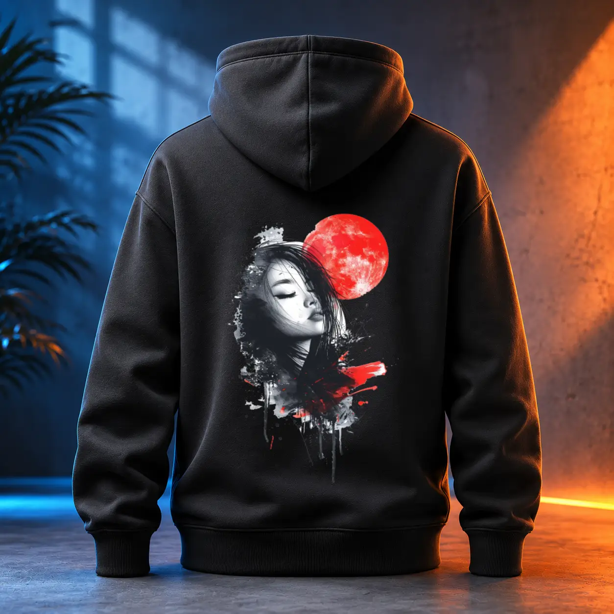 Unisex mikina - Japonka za úplňku