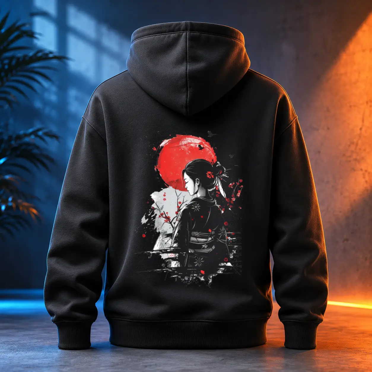 Unisex mikina - Japonská samurajka