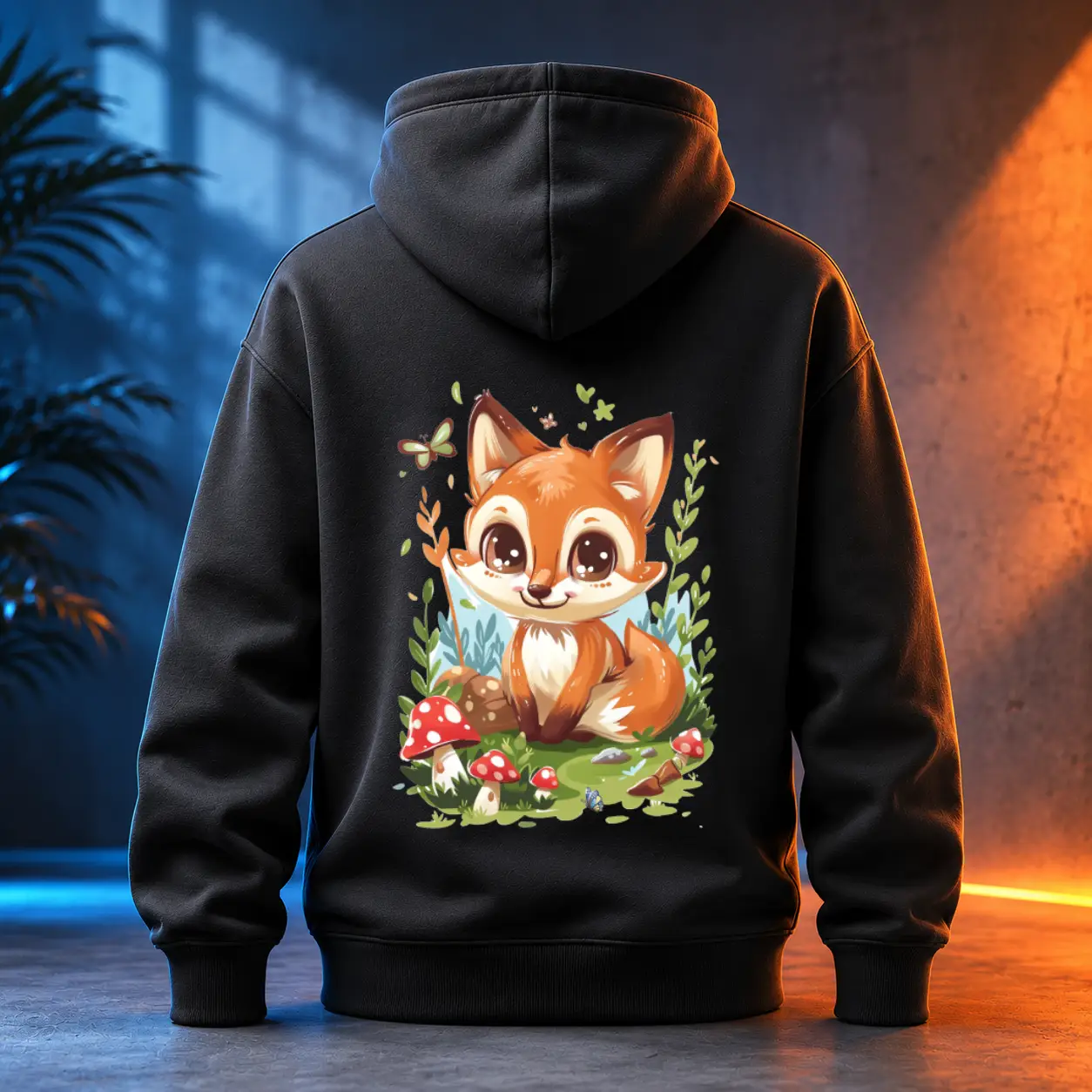 Unisex mikina - Liška ve větříku