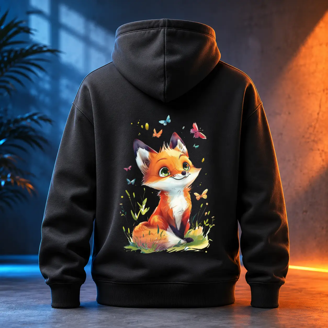 Unisex mikina - Větrná toulavá liška