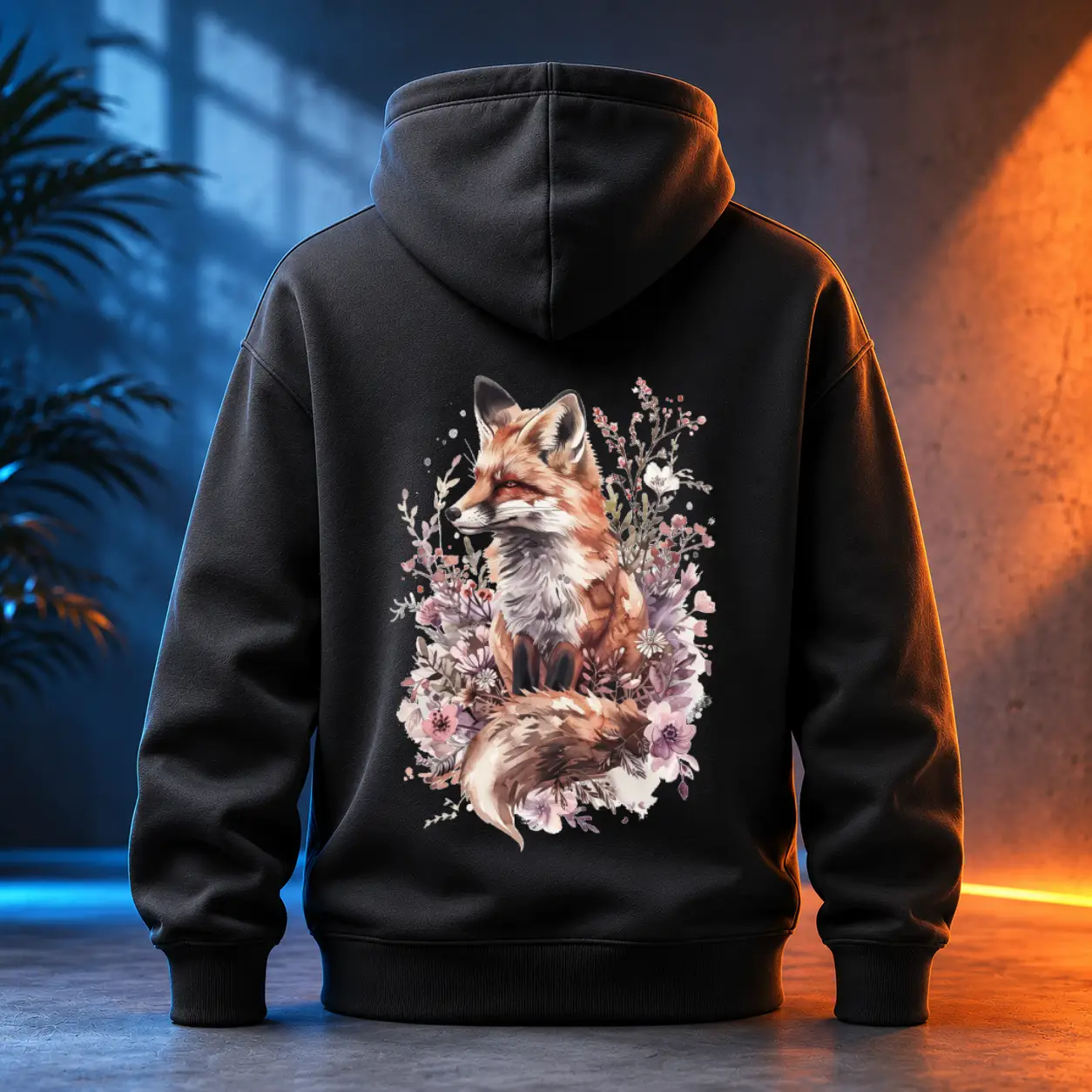 Unisex mikina - Liška v růžovém