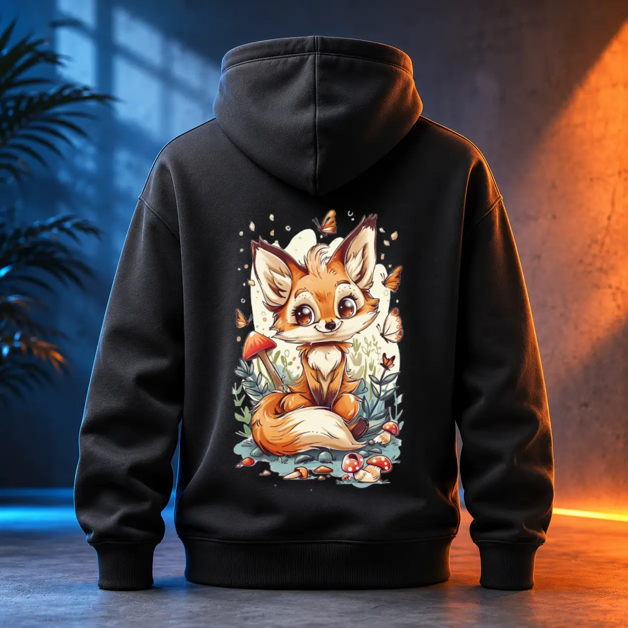 Unisex mikina - Zvědavá hravá liška