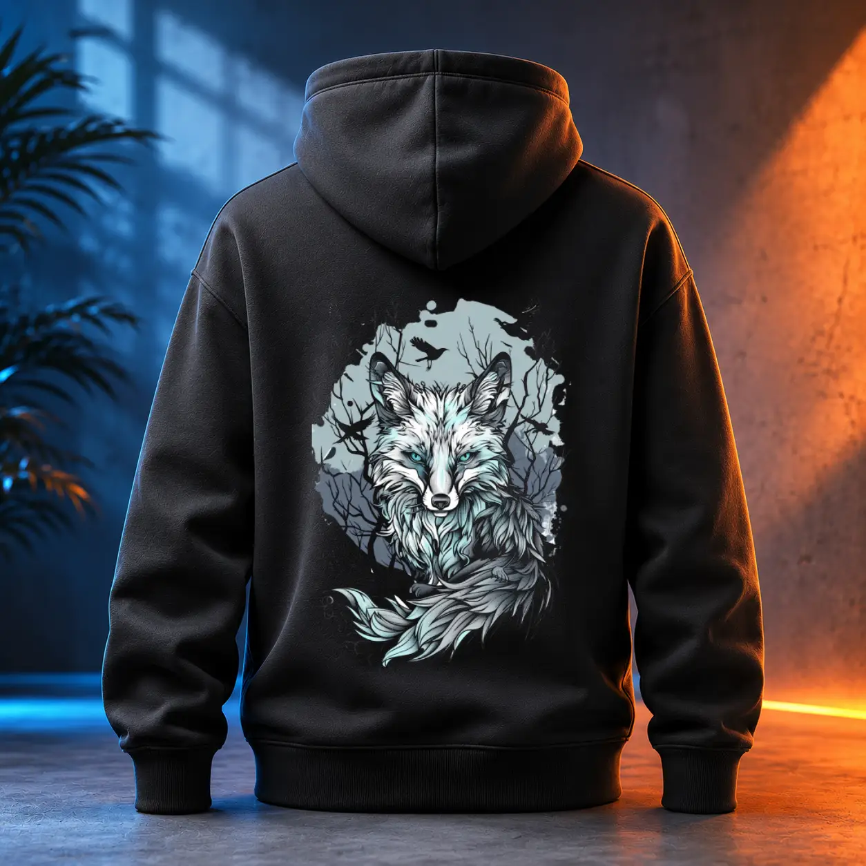Unisex mikina - Temná přízračná liška
