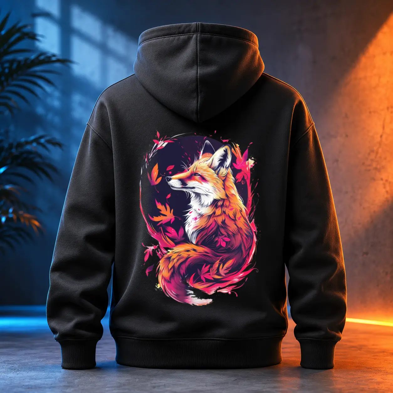 Unisex mikina - Tajemná noční liška