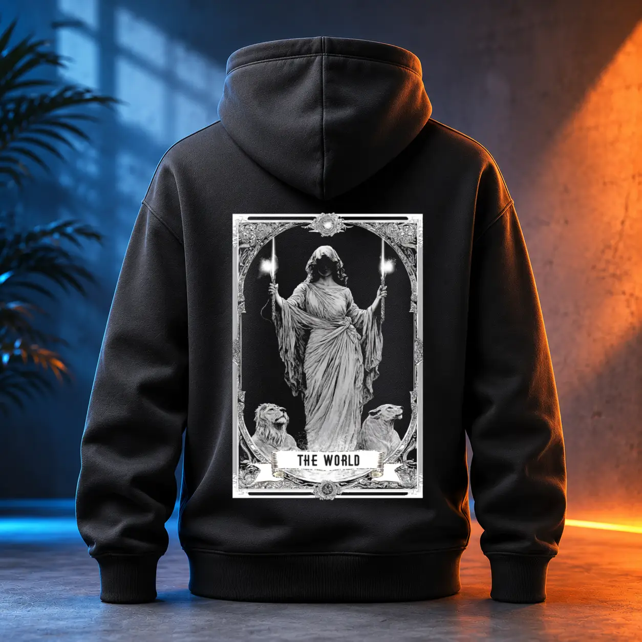Unisex mikina - The World - Svět - Tarot - Velká arkána