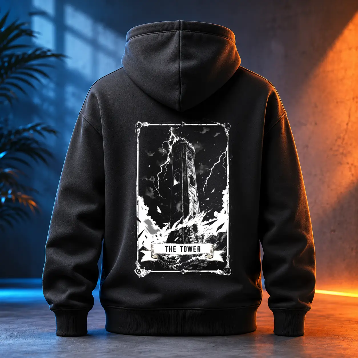Unisex mikina - The Tower - Věž - Tarot - Velká Arkána