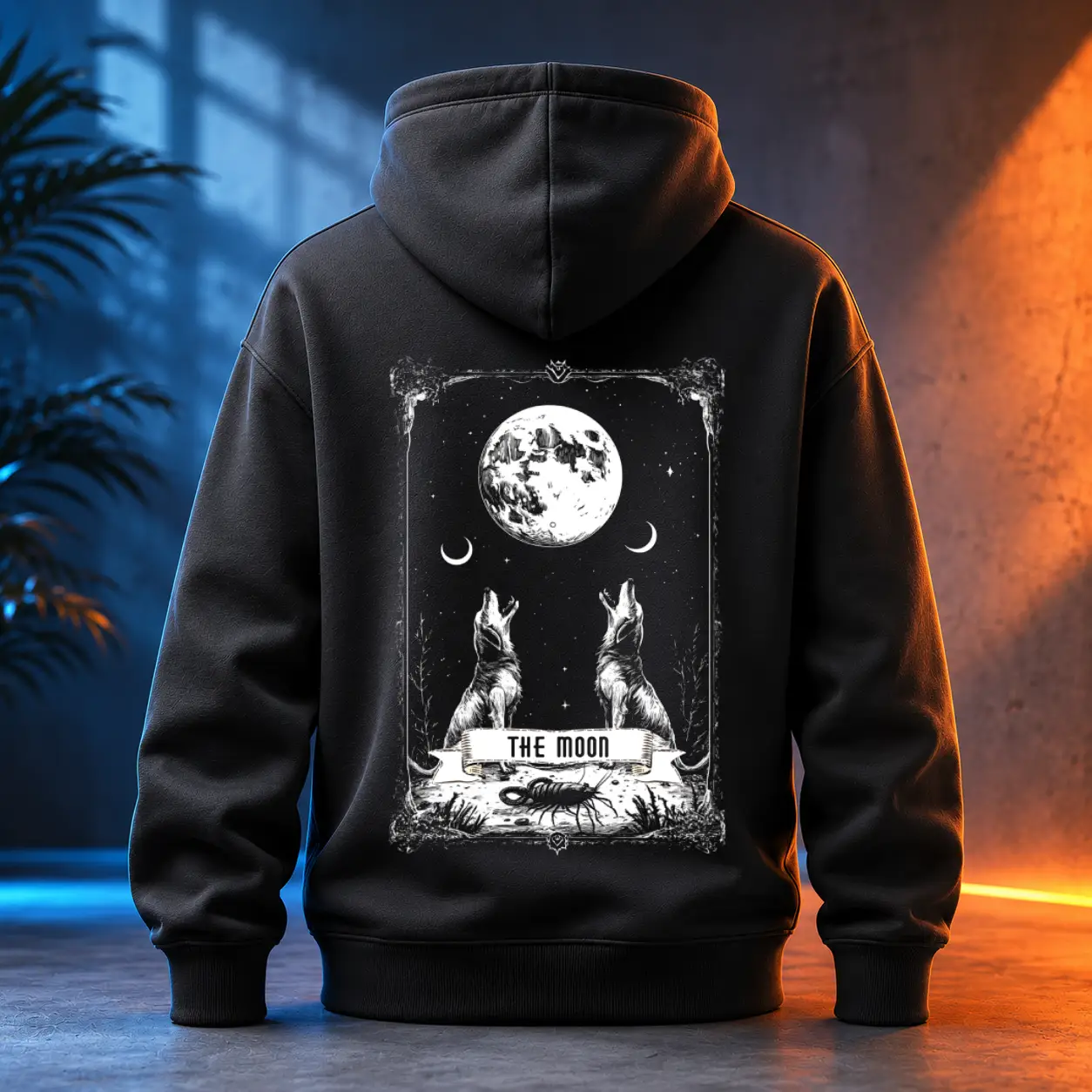 Unisex mikina - The Moon - Měsíc - Tarot - Velká Arkána