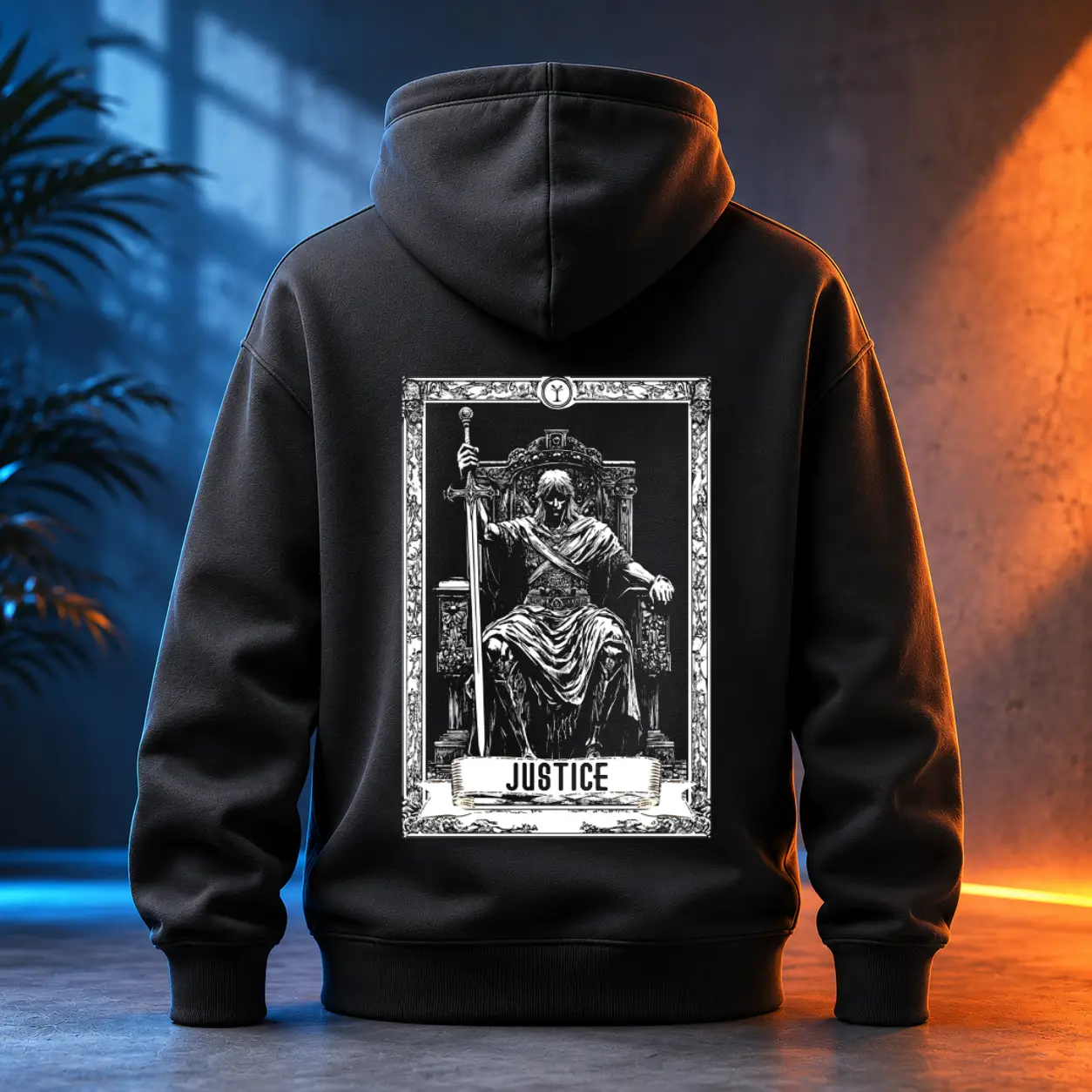 Unisex mikina - Justice - Spravedlnost - Tarot - Velká Arkána