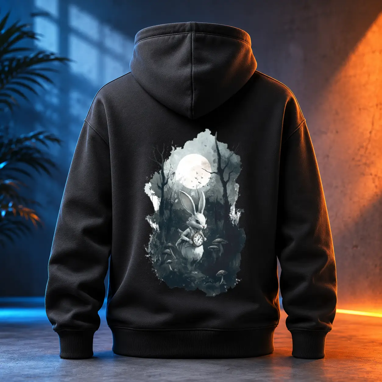 Unisex mikina - Bílý králík – White Rabbit