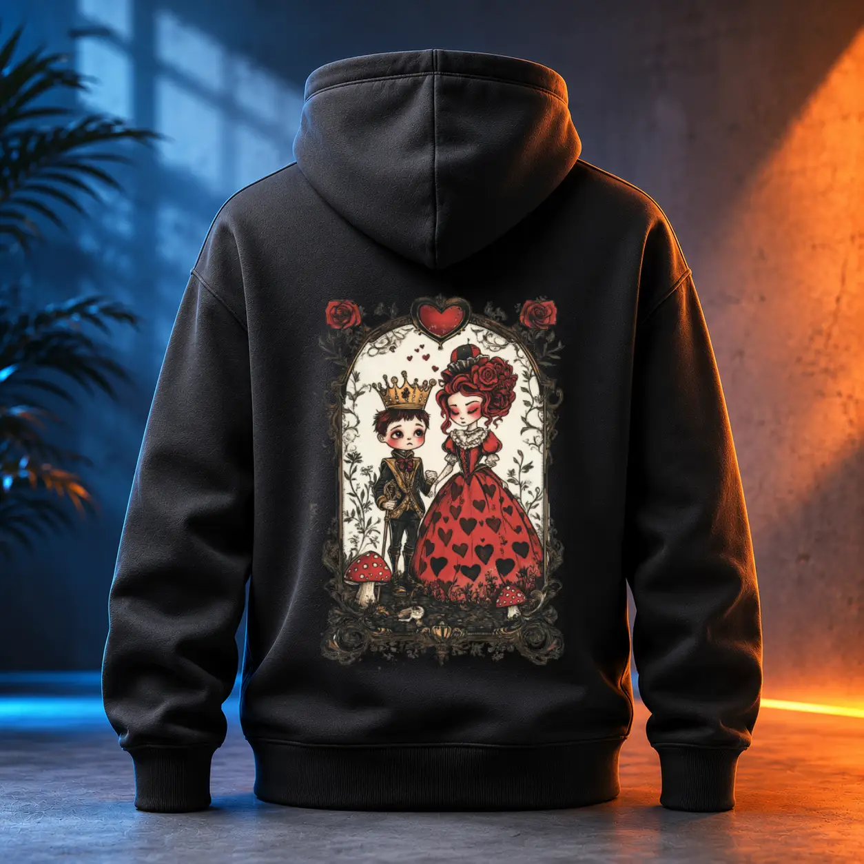 Unisex mikina - Srdcová dvojice – Royal Hearts