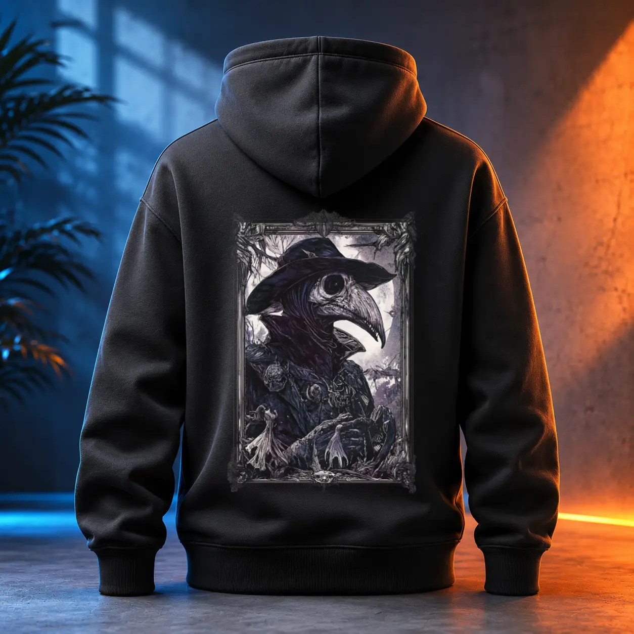 Unisex mikina - Noční Mor – Plague Doctor - Morový Doktor