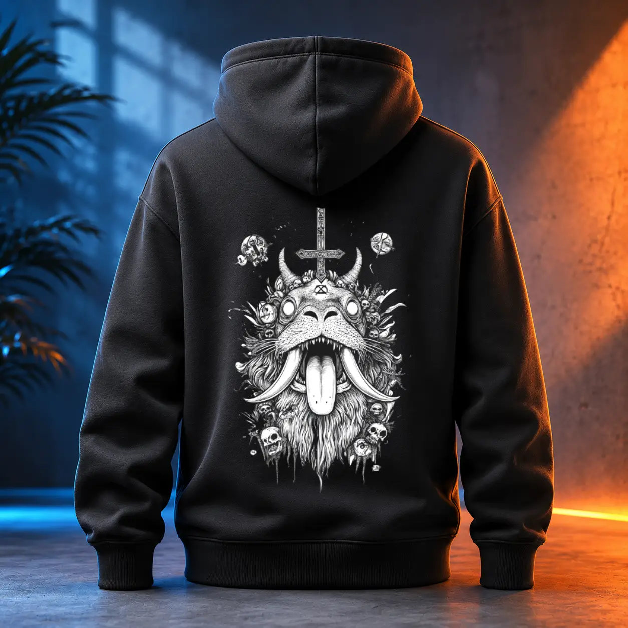 Unisex mikina - Mrož Pekelného Severu - Démonický bestiář