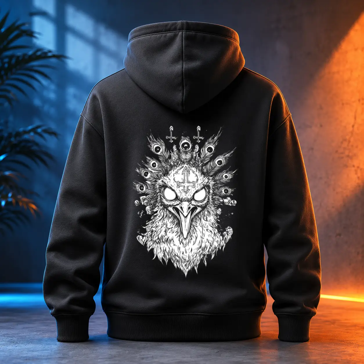 Unisex mikina - Páv Pekelných Očí - Démonický bestiář