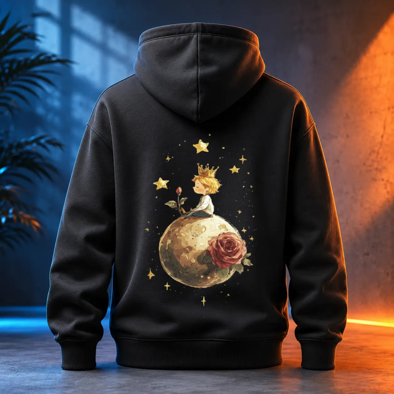 Unisex mikina - Zlaté hvězdy - Malý princ - Le petit prince