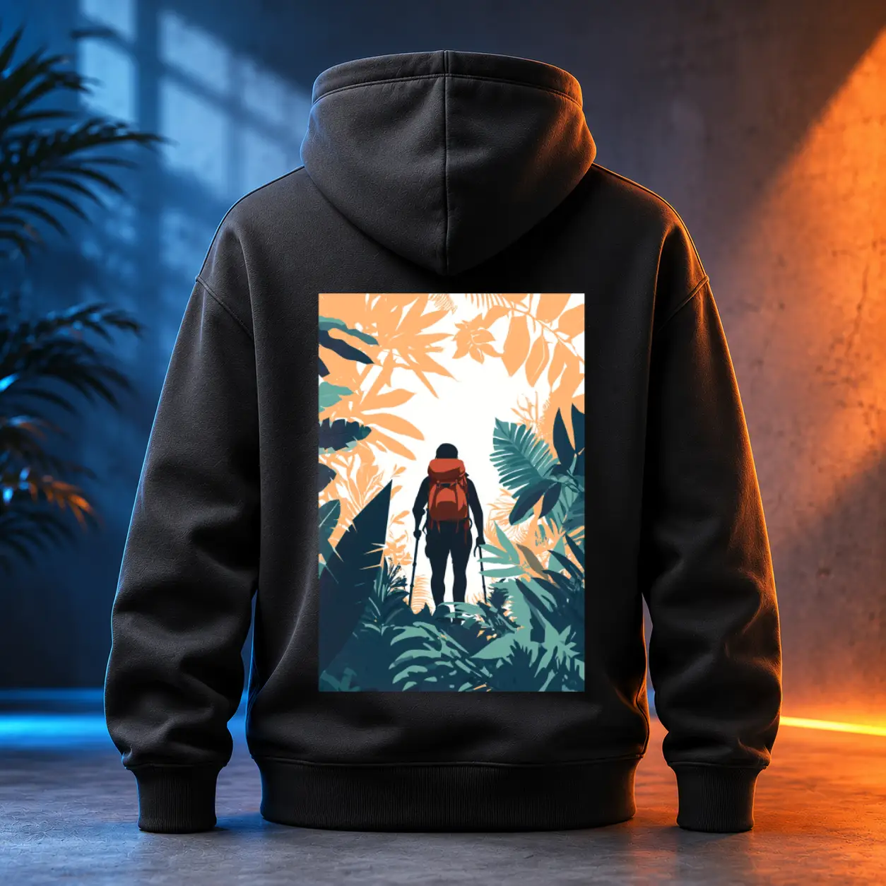 Unisex mikina - Hiker v lese - Svobodná příroda
