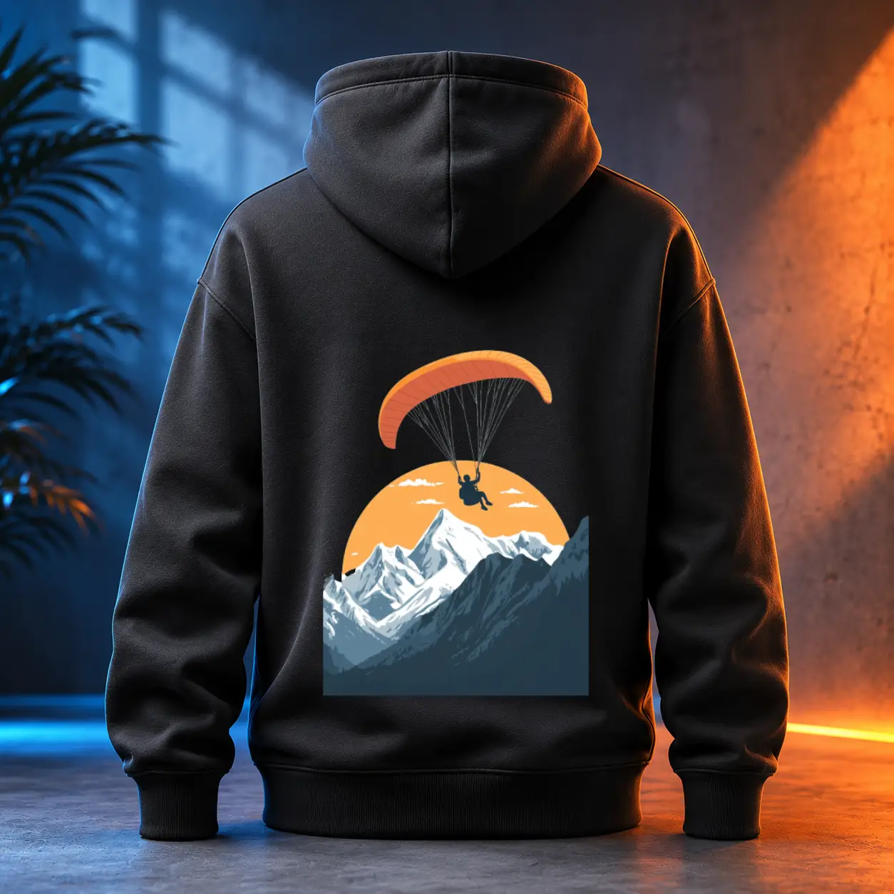 Unisex mikina - Horský paraglide - Svobodná příroda