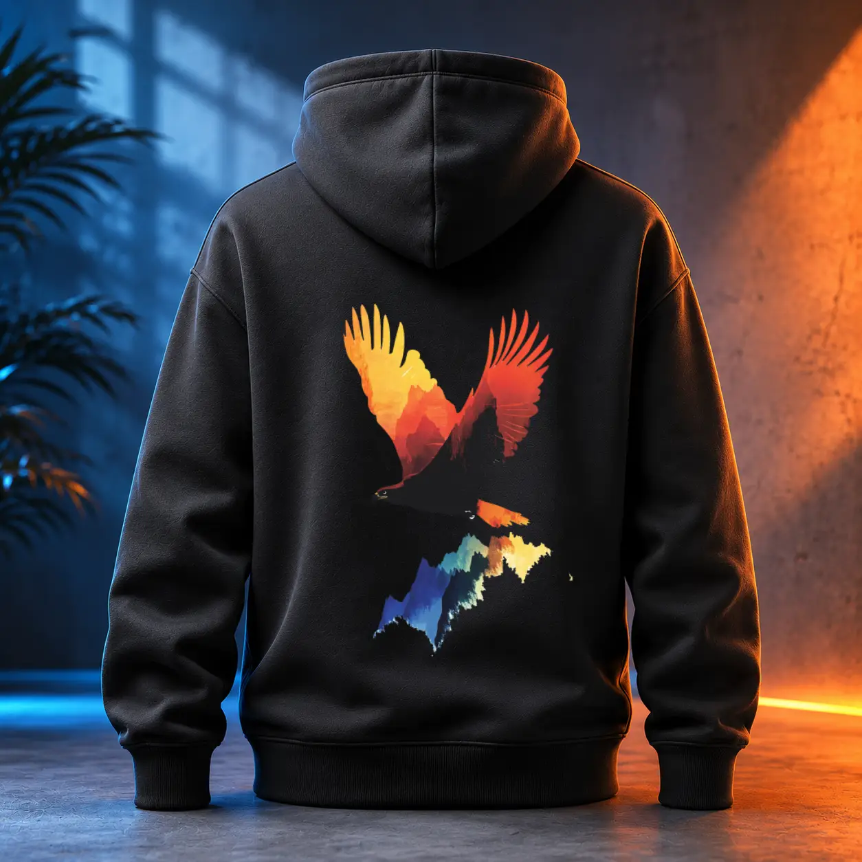 Unisex mikina - Letící dravec - Svobodná příroda