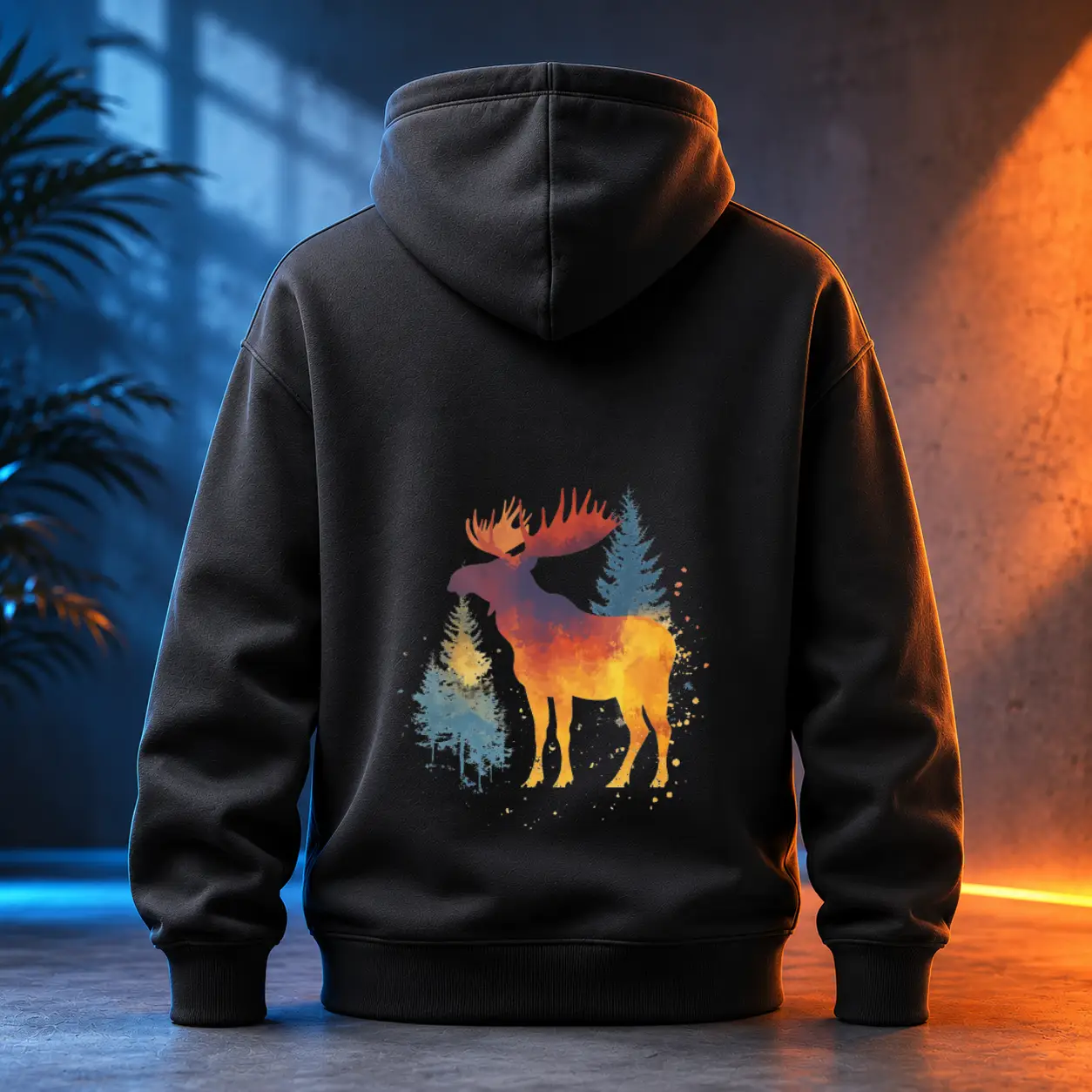 Unisex mikina - Sobí silueta - Svobodná příroda