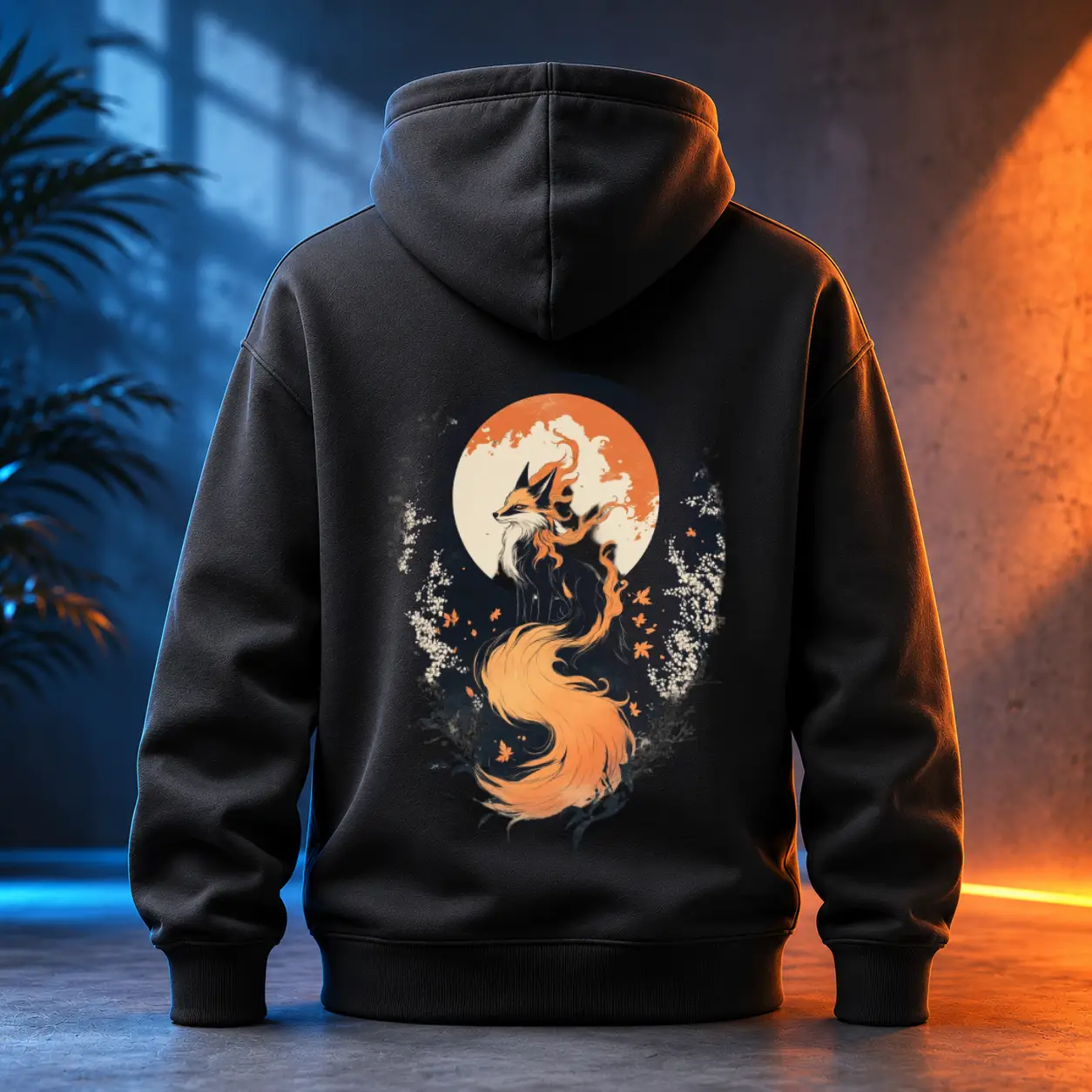 Unisex mikina - Kitsune ocasy v kruzích