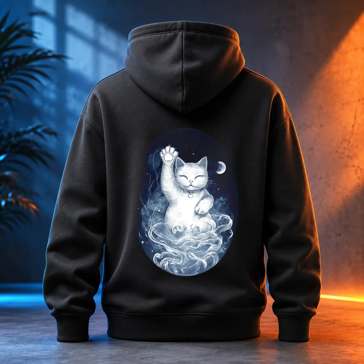 Unisex mikina - Maneki Neko volá štěstí