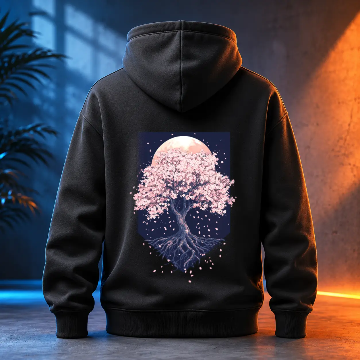 Unisex mikina - Sakura alej v květu