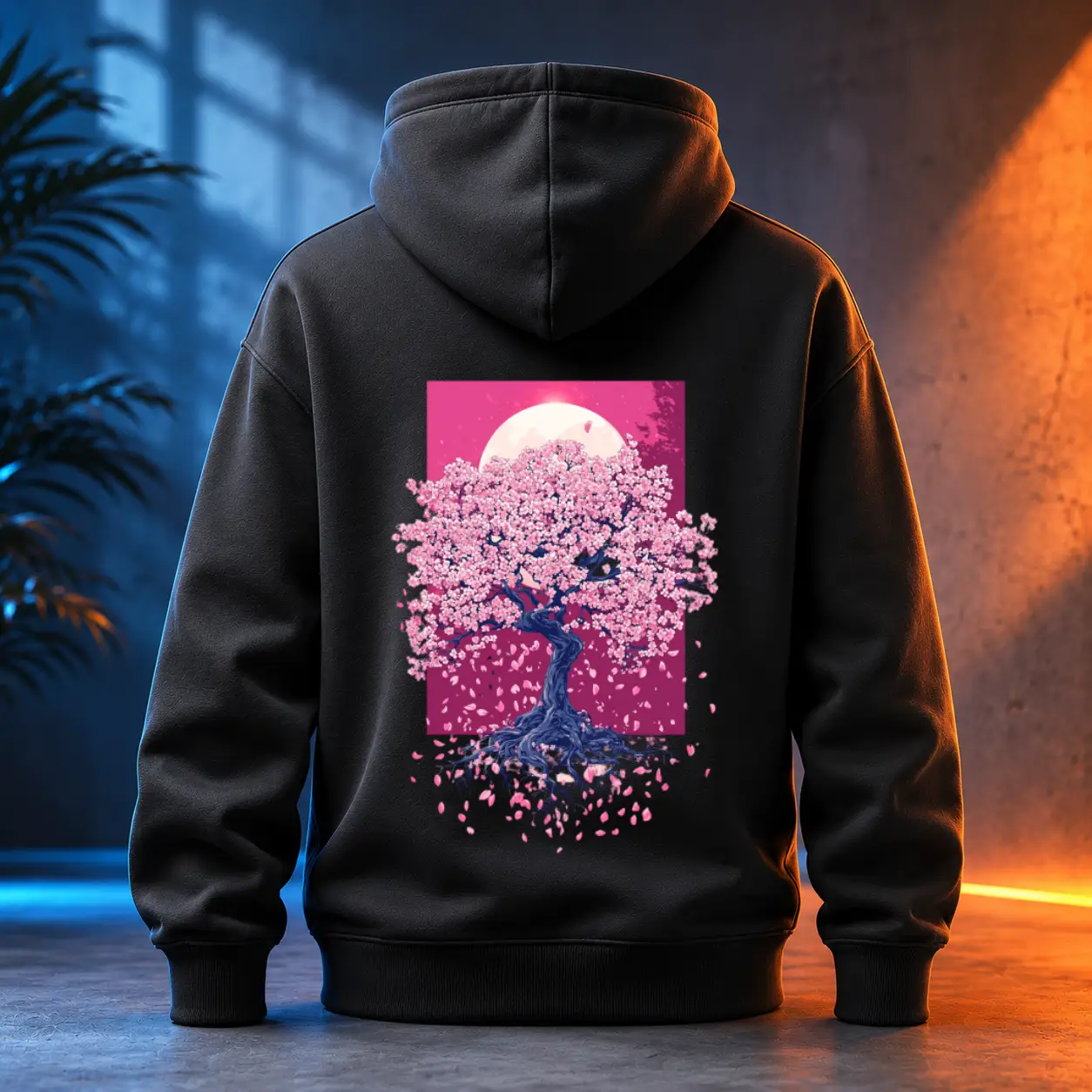 Unisex mikina - Sakura korunující kopec