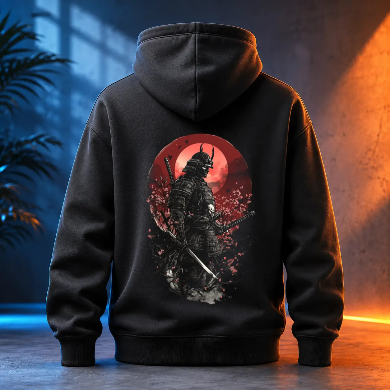 Unisex mikina - Samuraj s katanou vzhůru