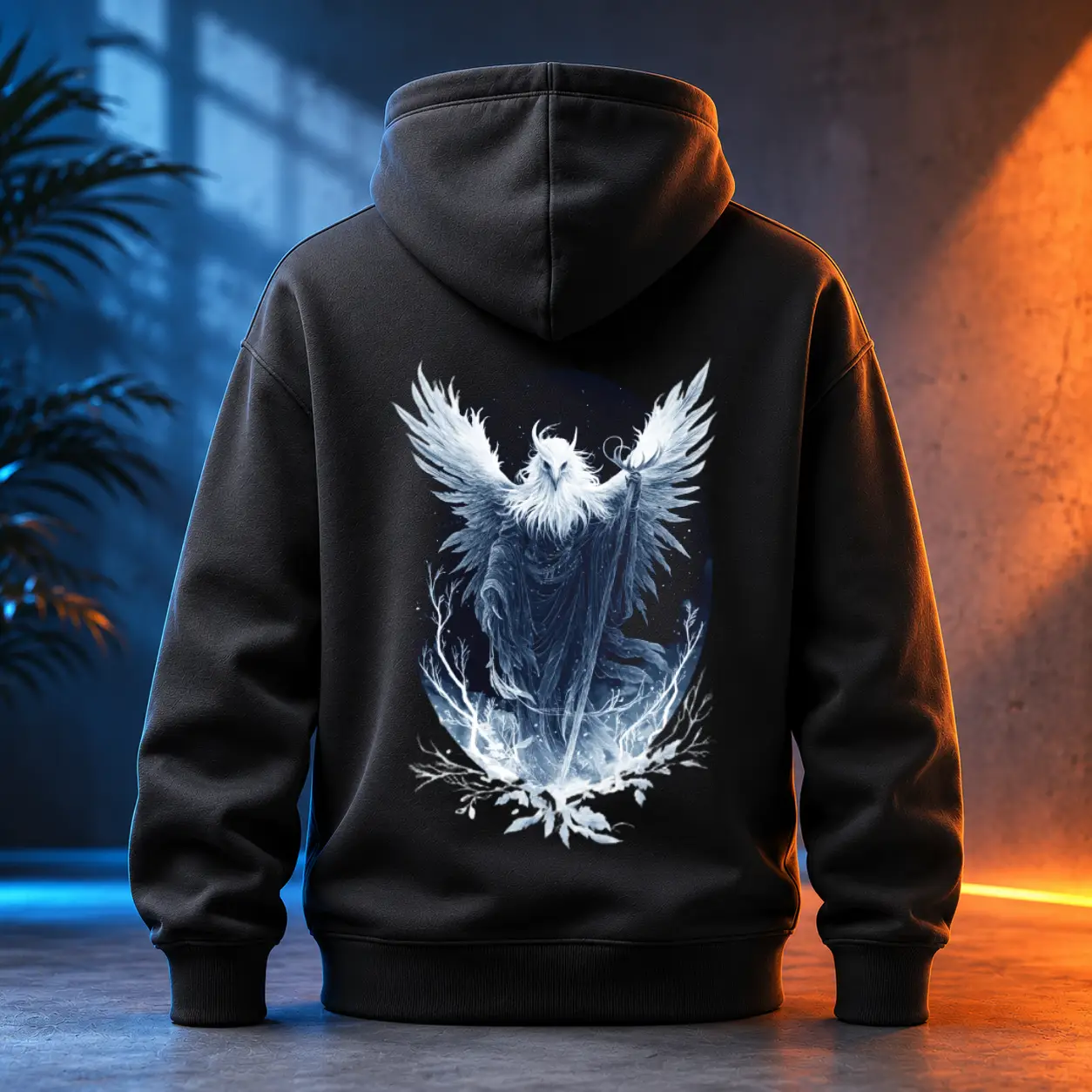Unisex mikina - Tengu rozpíná křídla hněvu
