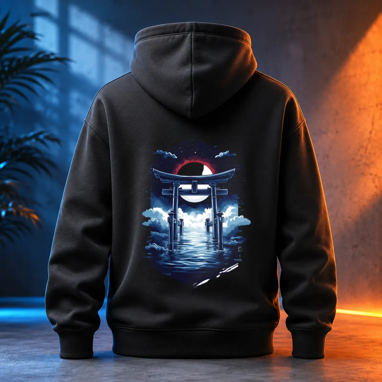 Unisex mikina - Torii brána v mlze