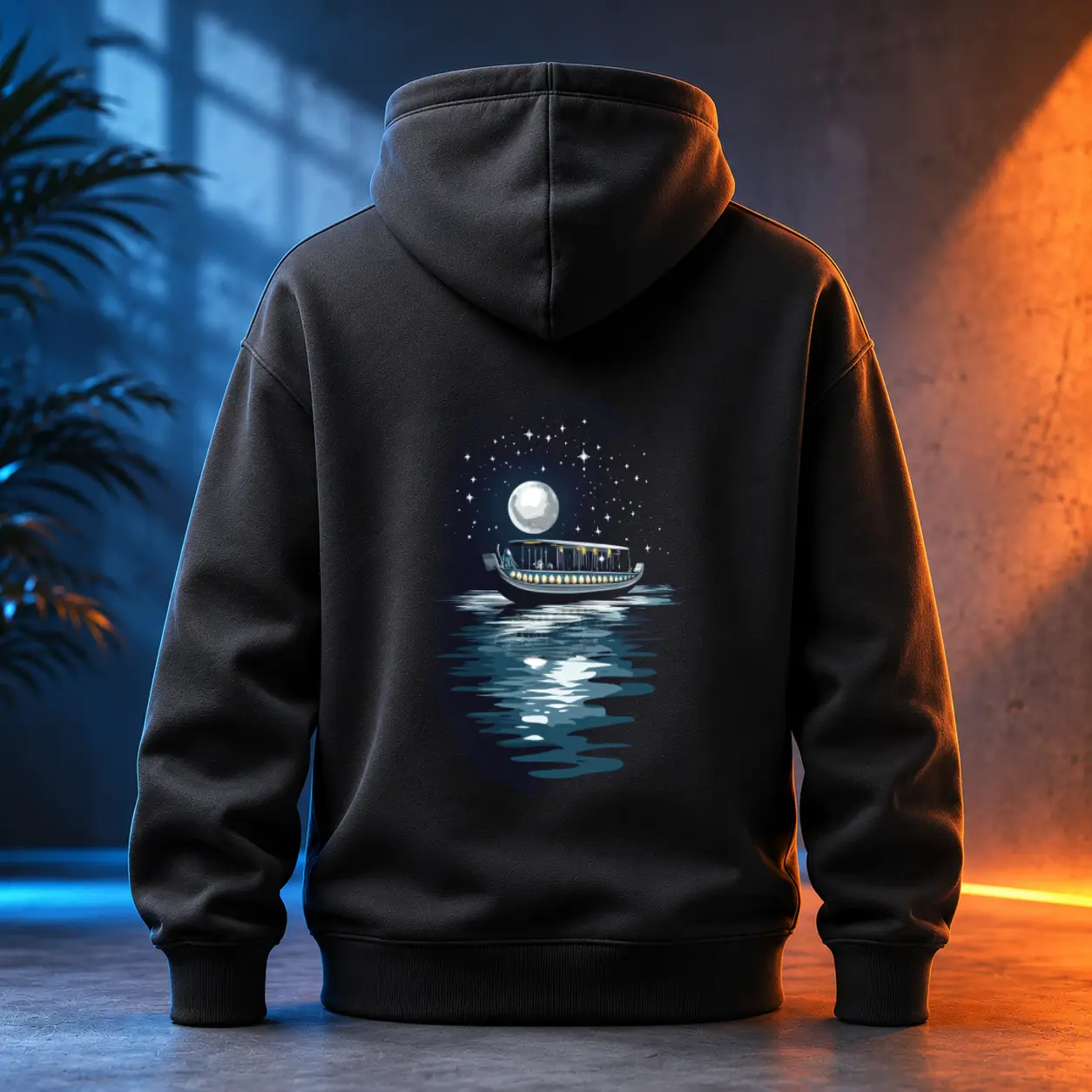 Unisex mikina - Barka slunce přes noc