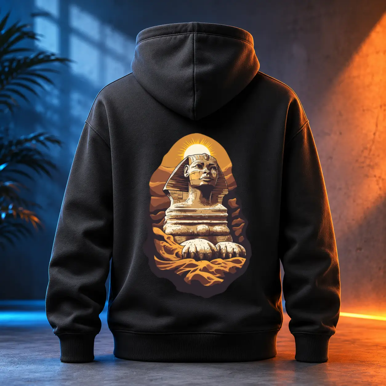 Unisex mikina - Sfinga z pouštního písku