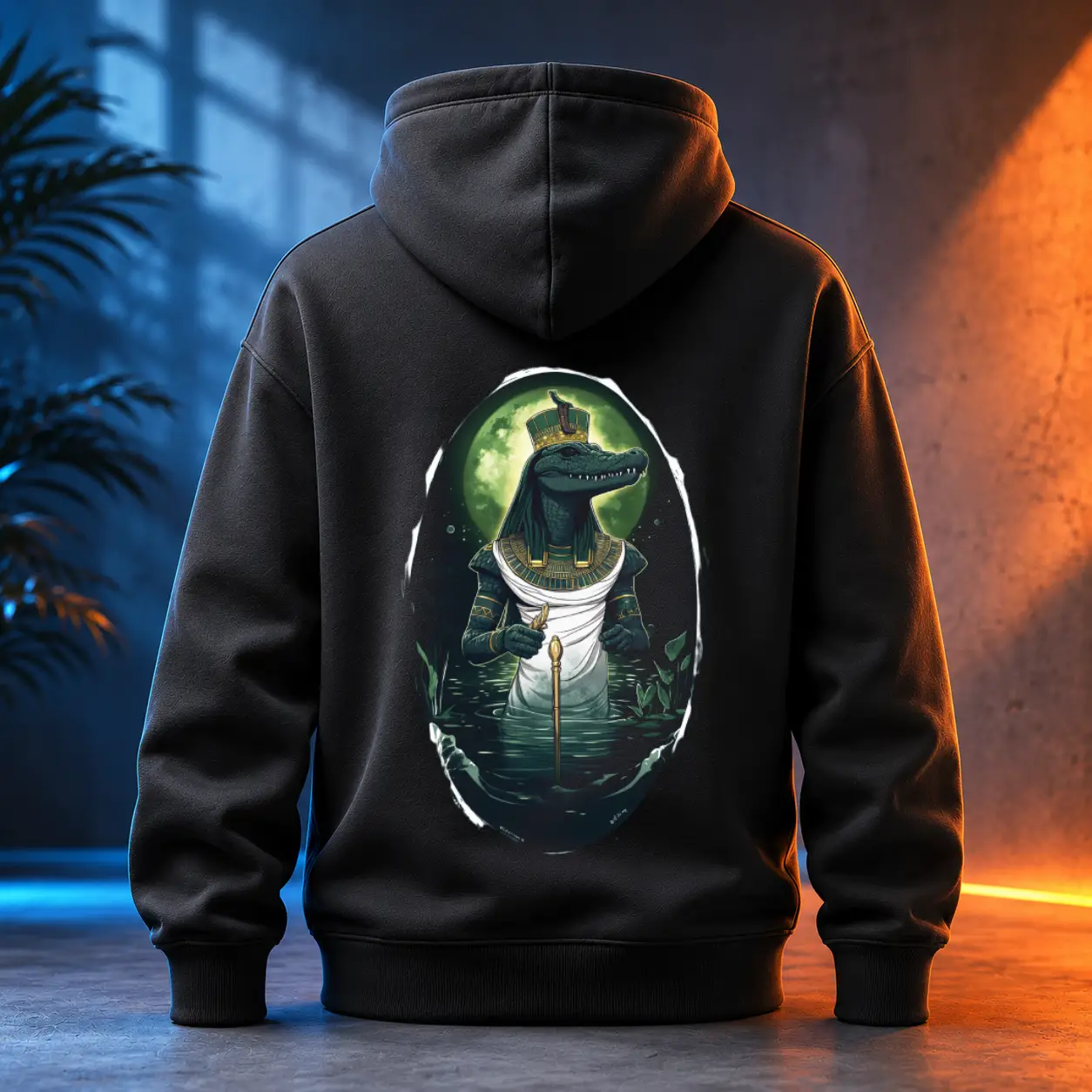 Unisex mikina - Sobek krokodýlů bůh