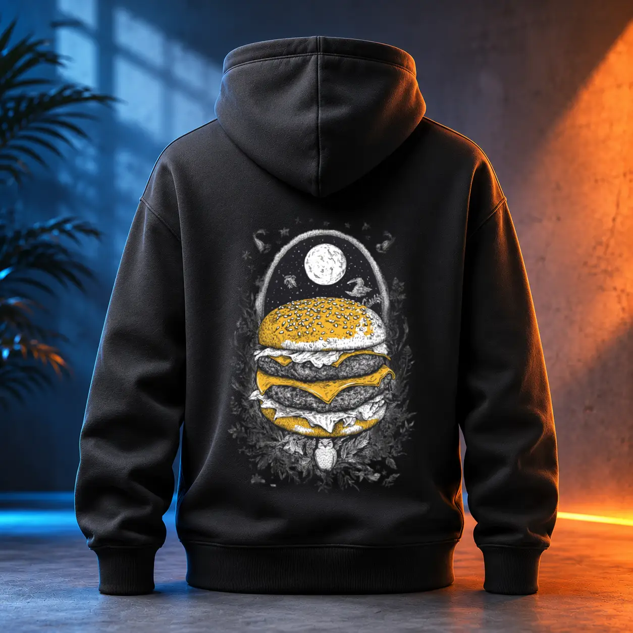 Unisex mikina - Burger noční sen