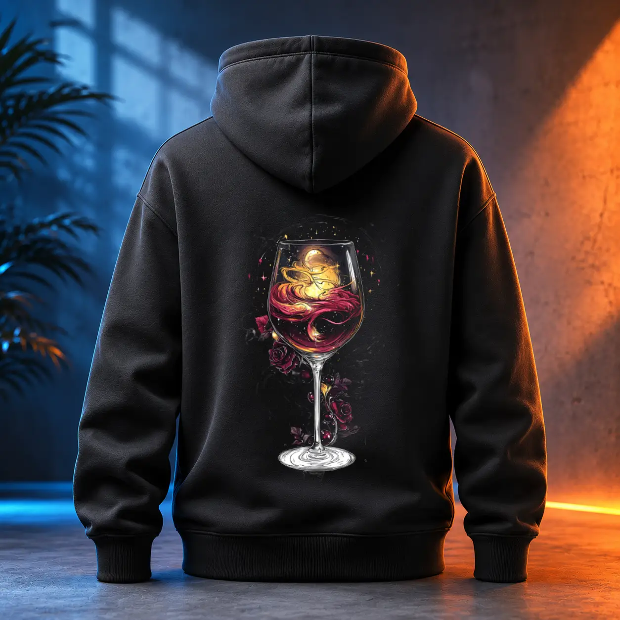 Unisex mikina - Víno rudý soumrak