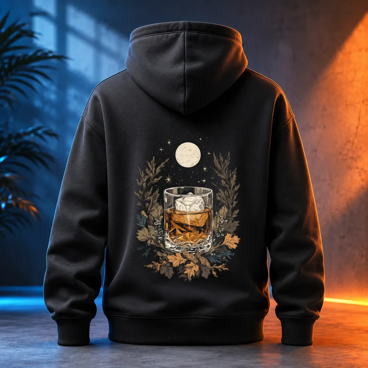 Unisex mikina - Whiskey jantarový odlesk