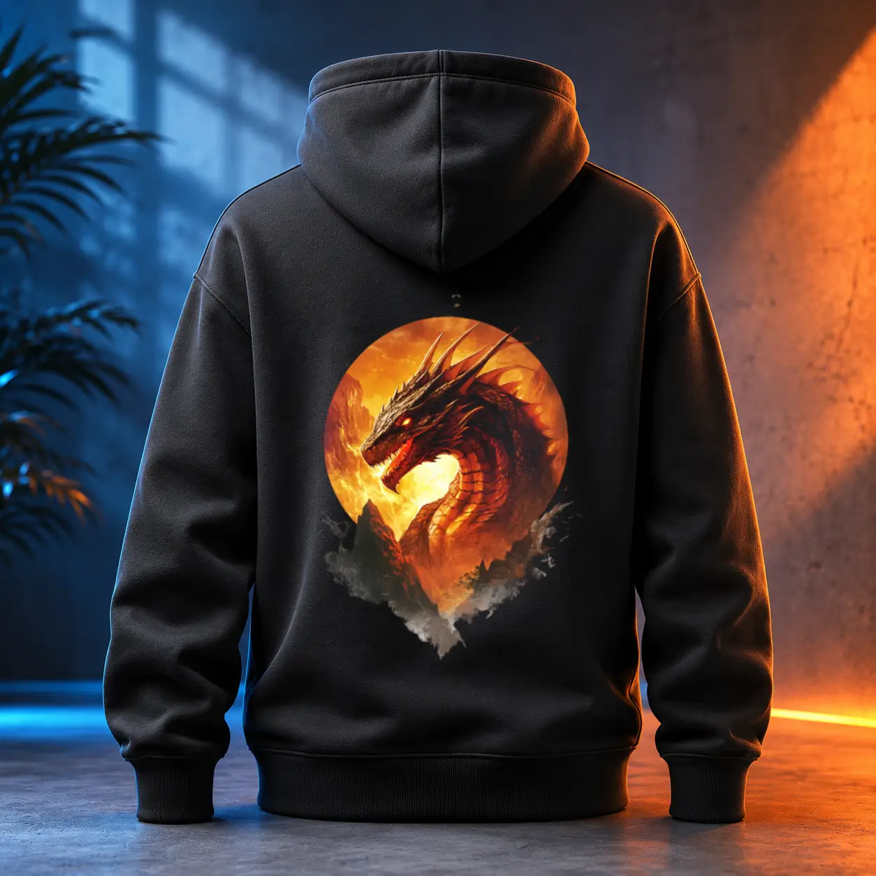 Unisex mikina - Drak horský obrys