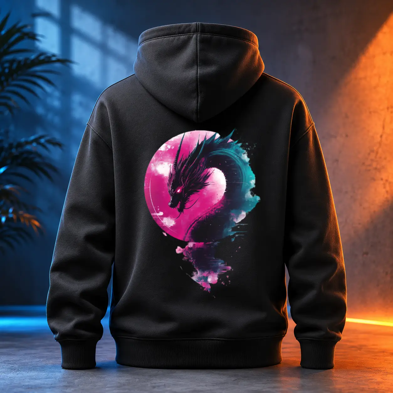 Unisex mikina - Drak neonový imperátor