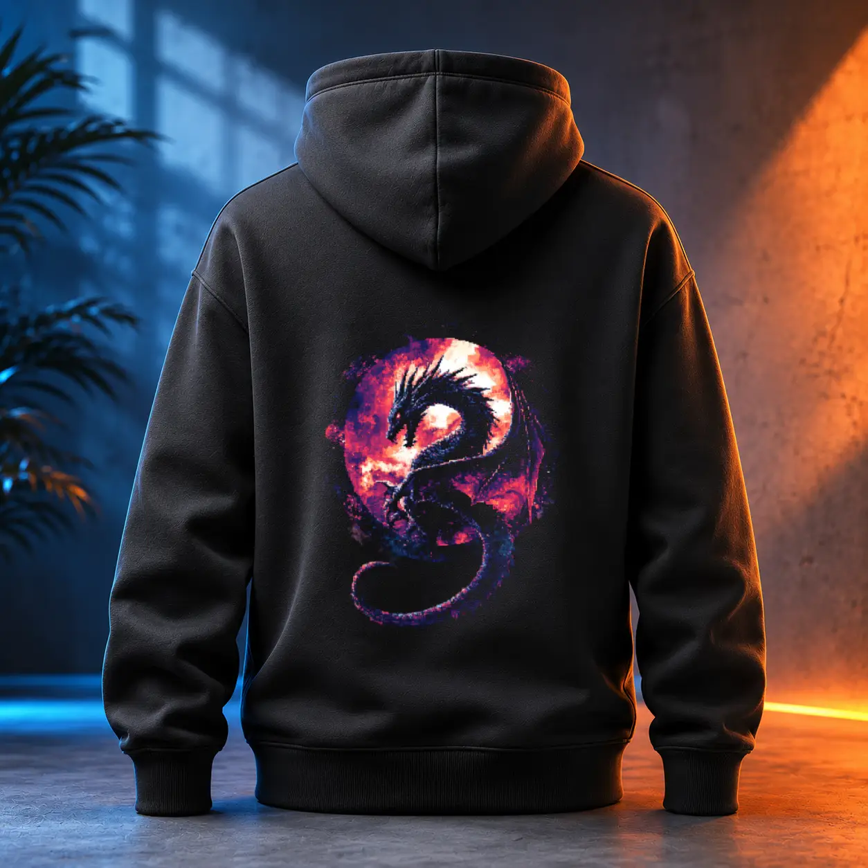 Unisex mikina - Drak pixel imperátor