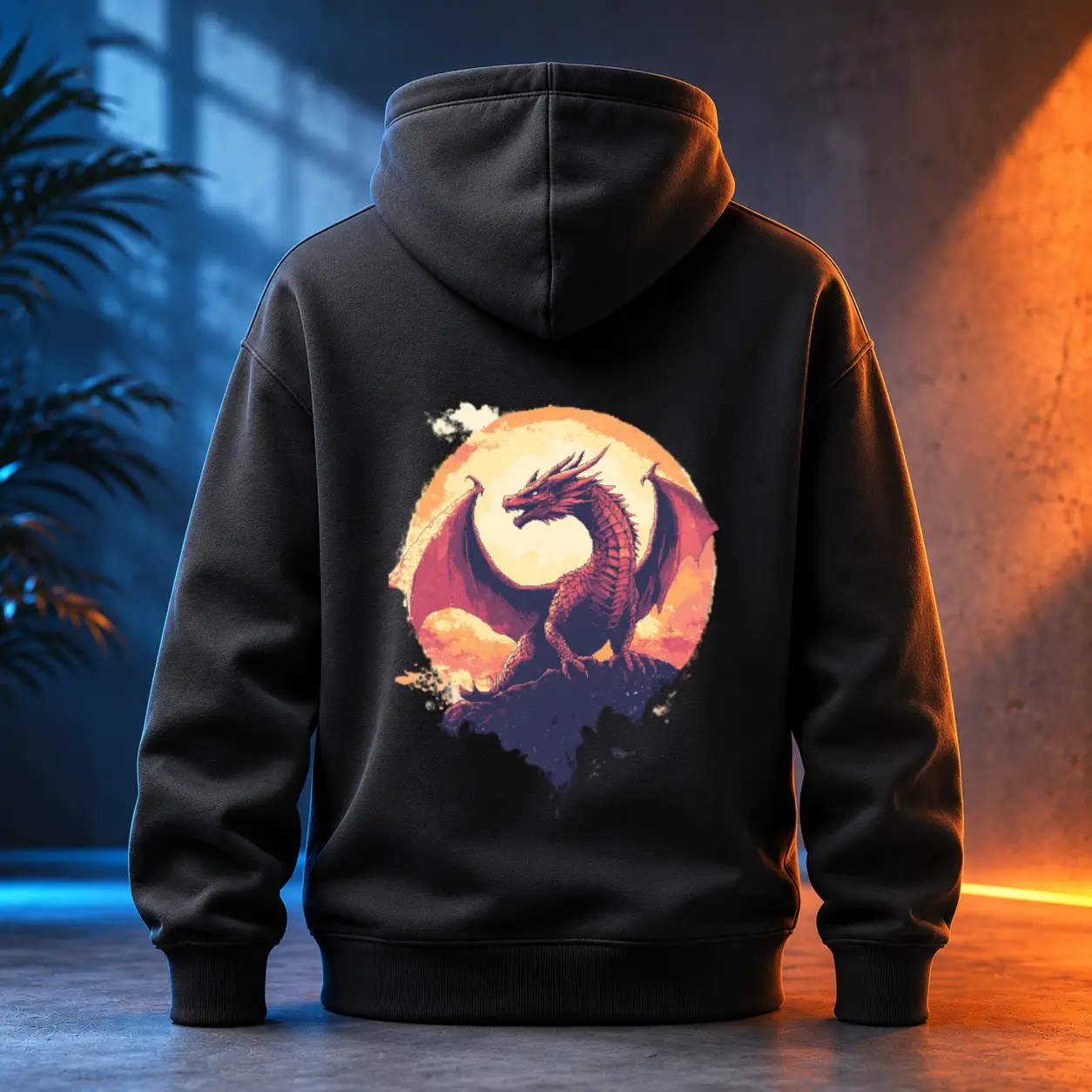 Unisex mikina - Drak pixel kolos