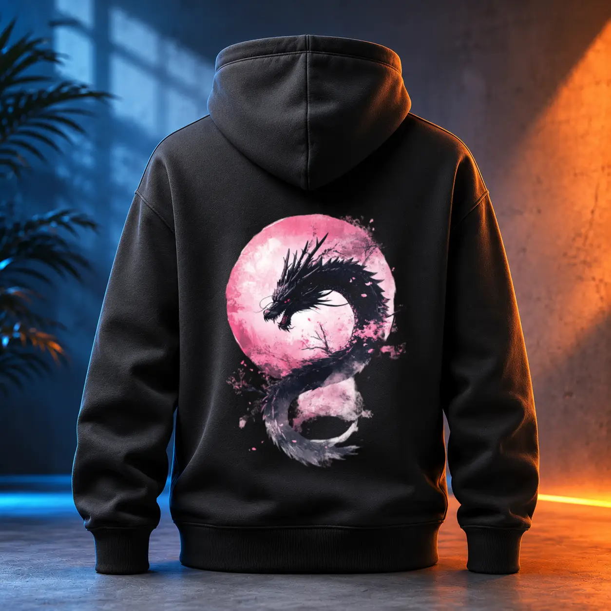 Unisex mikina - Drak Sakurový květ