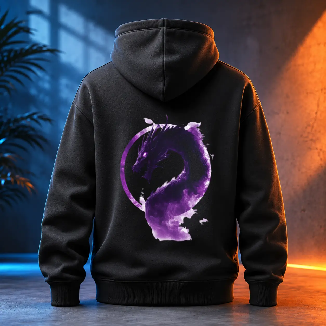 Unisex mikina - Drak stínový plamen