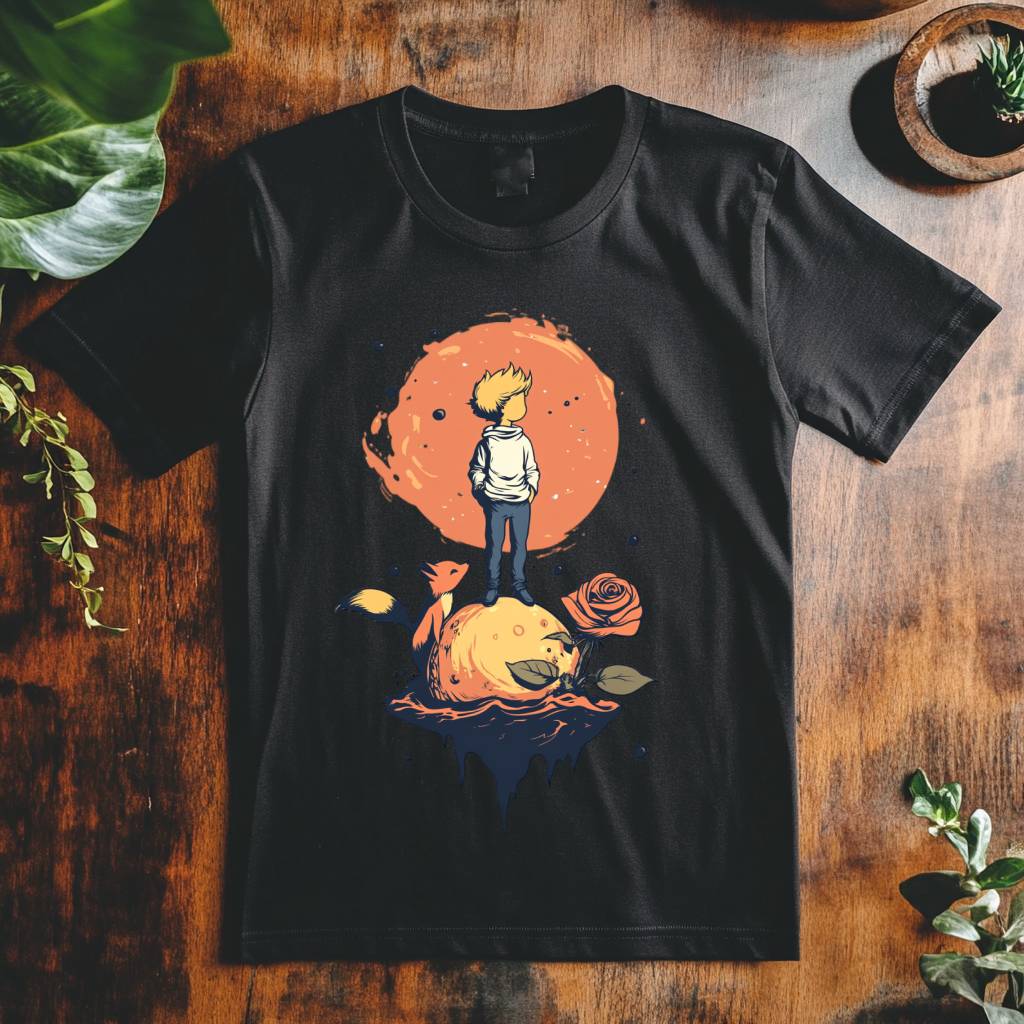 Dámské tričko - Sluneční princ - Malý princ - Le petit prince
