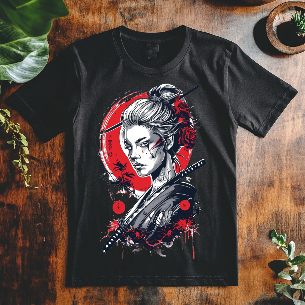 Dámské tričko - Japanese Samurai Girl